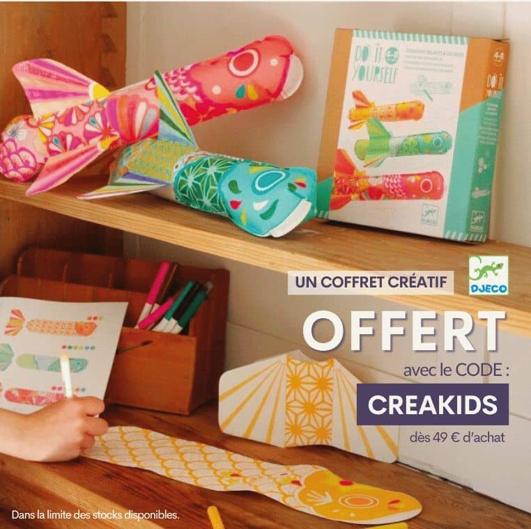 Coffret créatif djeco offert